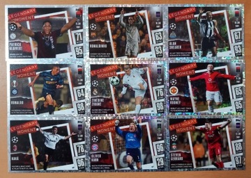 TOPPS MATCH 2024 LEGENDARY MOMENTS KOMPLET 9 SZTUK