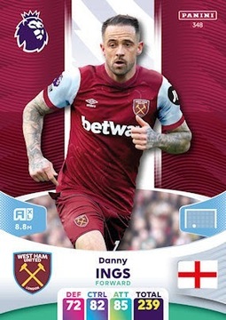 Danny Ings 348 Karta Panini Premier League 2024