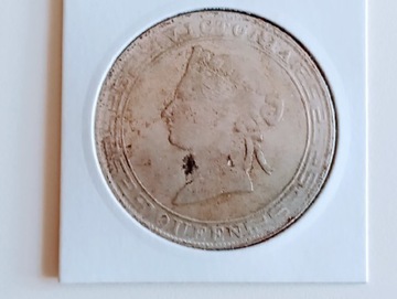 Moneta 1 dolar 1867 r. Hongkong 