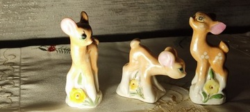 bambi disney figurki 3 szt porcelana