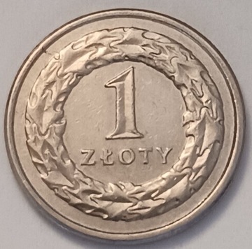 1zł złoty 2008 r. nakład 5 000 000 szt.