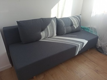 Sofa rozkładana 3-osobowa szara OTTA BIS