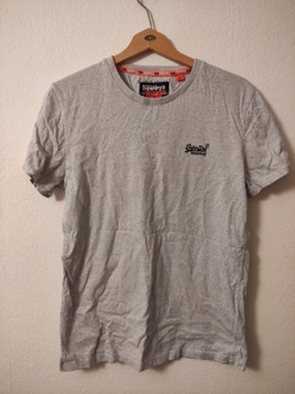 T-shirt SuperDry szary 