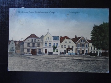 Gruss aus Muhlhausen - Młynary - Rynek 1925 r. 