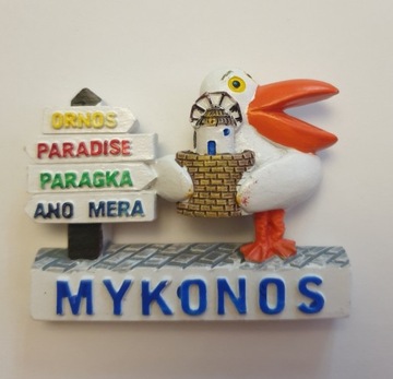 Magnes na lodówkę, Mykonos, Grecja.