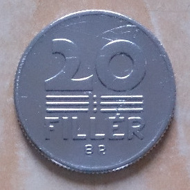 20 filler Węgry 1972 r.