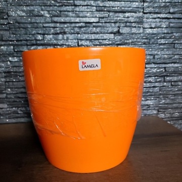 Doniczka/osłonka pomarańczowa 21 cm Lamela