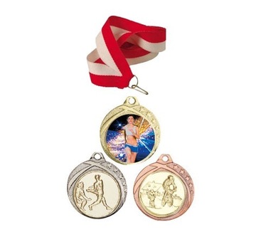 Medal Medale BRĄZOWY + szarfa + tabliczka