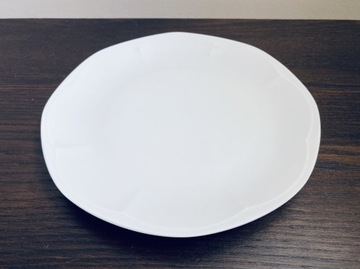 6 x talerz duży obiadowy 23,8 cm biały LUBIANA