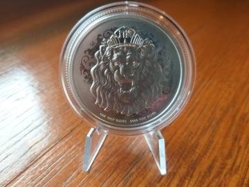 Srebrna moneta Roaring Lion 2022 Ag9999 1 uncja