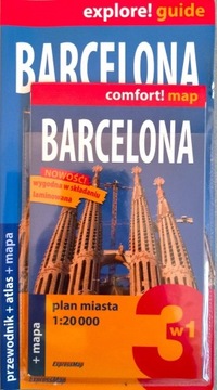 Barcelona 3w1: Przewodnik + atlas + mapa