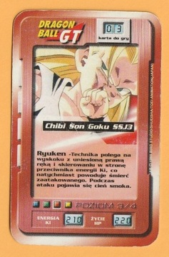 KARTA DRAGON BALL GT - CHIO - CHIBI SON GOKU SSJ3