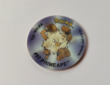 Pokemon tazo #57 PRIMEAPE 3d.