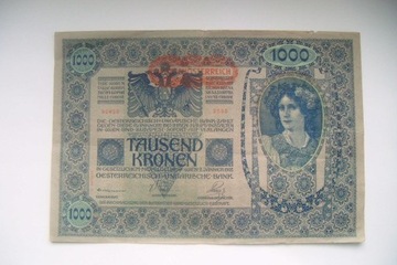 Banknot AUSTRIA 1000 KRONEN 1902 r.