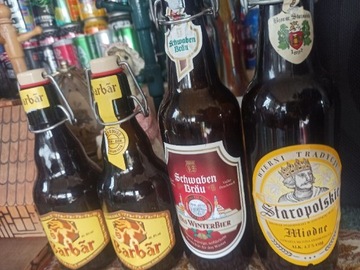 Butelki po piwie staropolskie barbar