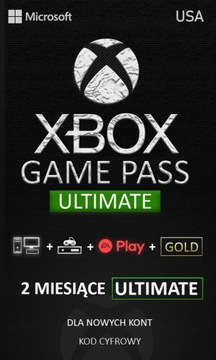 XBOX GAME PASS ULTIMATE 60 DNI - 2 MIESIĄCE + GOLD