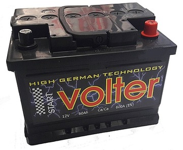 Akumulator Volter 60Ah 600A 12V P+