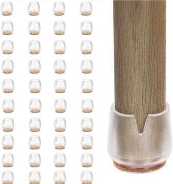 Nakładki silikonowe na nogi krzesła 40 szt 12-16mm