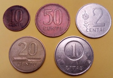 Zestaw monet Litwa