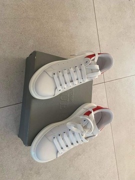 SNEAKERSY  Alexander McQueen white red LEATHER 39
