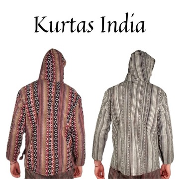 BLUZA Z KAPTUREM FESTIWAL HIPPIE INDIA KURTA