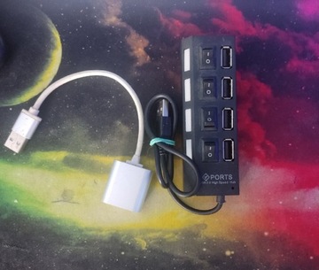 Rozgałęźnik USB + karta dźwiękowa 
