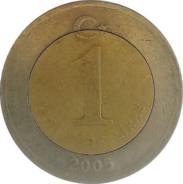 Turcja 1 yeni lira 2005, KM#1169