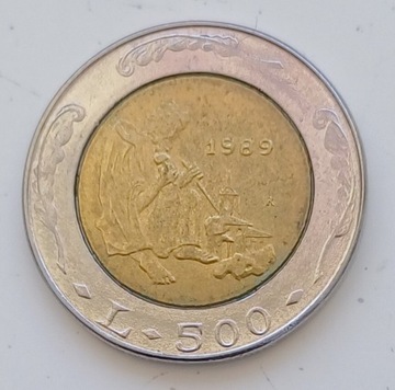 San Marino - 500 lira - 1989r. 