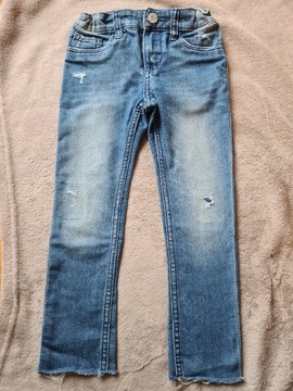 Jeans H&M skinny z dziurami r. 104 3-4 lata
