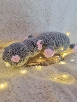 Na prezent maskotka handmade dla dzieci hipopotam