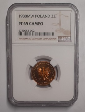 2 ZŁOTE 1988 NGC PF65 CAMEO