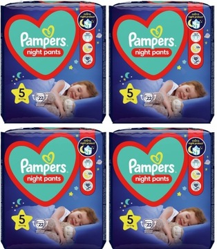 Pampers Pants Night Value Pack 5 4 x 22szt