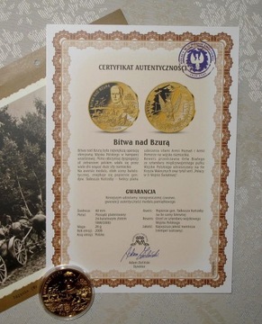 Bitwa nad Bzurą generał Kutrzeba + certyfikat