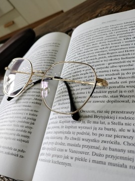 Oprawki korekcyjne okulary złote metalowe vintage 