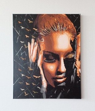 Obraz 50x40 cm Kobieta w złocie  