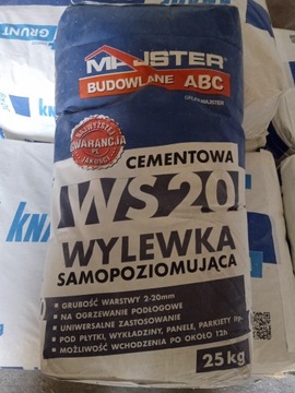 Cementowa wylewka samopoziomująca WS 20 tanio!!!