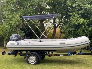 Ponton RIB Highfield 380, Yamaha 25HP, przyczepa