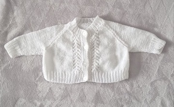 Sweter wełniany HANDMADE dla niemowlaka 