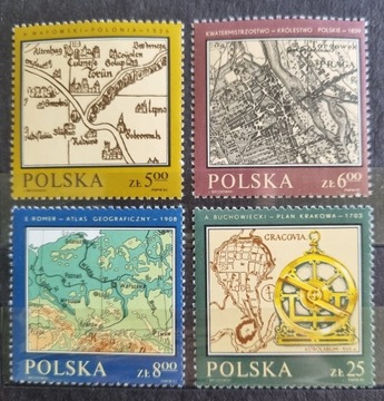 Polska 1982 stare mapy piękna seria