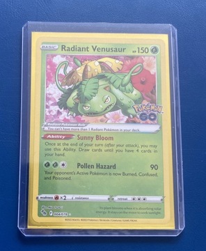 Pokemon Radiant Venusaur mint (koszulka+toploader)