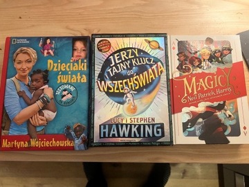 Zestaw 3 książki Wojciechowska, Hawking i Magicy