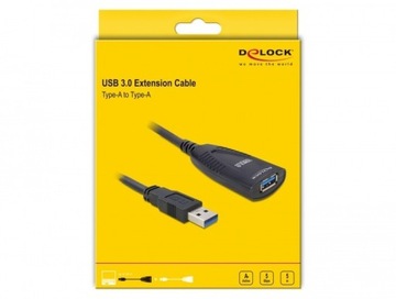 Przedłużacz USB Delock 83089 czarny 5 m