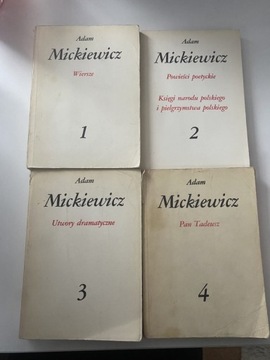 Książki Zestaw Adam Mickiewicz Wiersze,Utwory