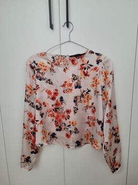 Zara- Satynowa bluzka floral  36/S