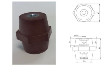 izolator wsporczy 50mm , 100 szt., M10