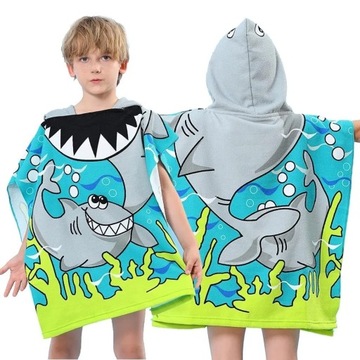 Ręcznik rekin koc dla dzieci szlafrok z kapturem