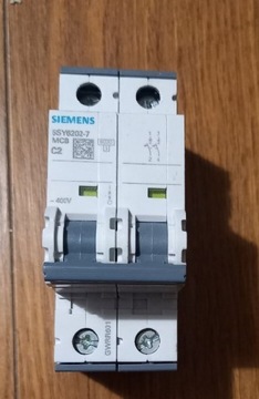 Wyłącznik nadprądowy 2P C 2A 6kA 5SY6202-7 Siemens
