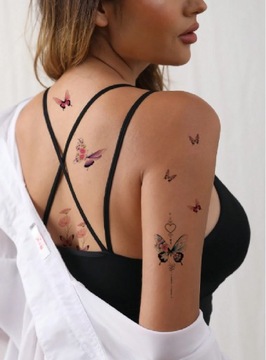 TATTOOS / Tymczasowe tatuaże w kształcie motyla