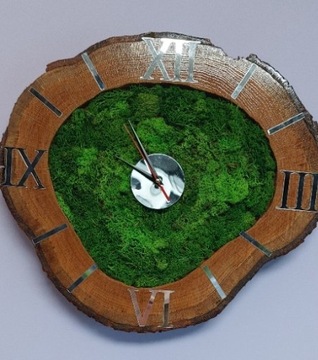 Zegar drewniany rękodzieło