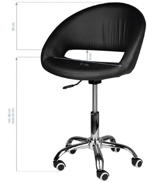  krzesło/fotel kosmetyczny obrotowy czarny